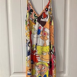 Nickelodeon/cartoon network maxi long dress/night gown 90s cartoon characters